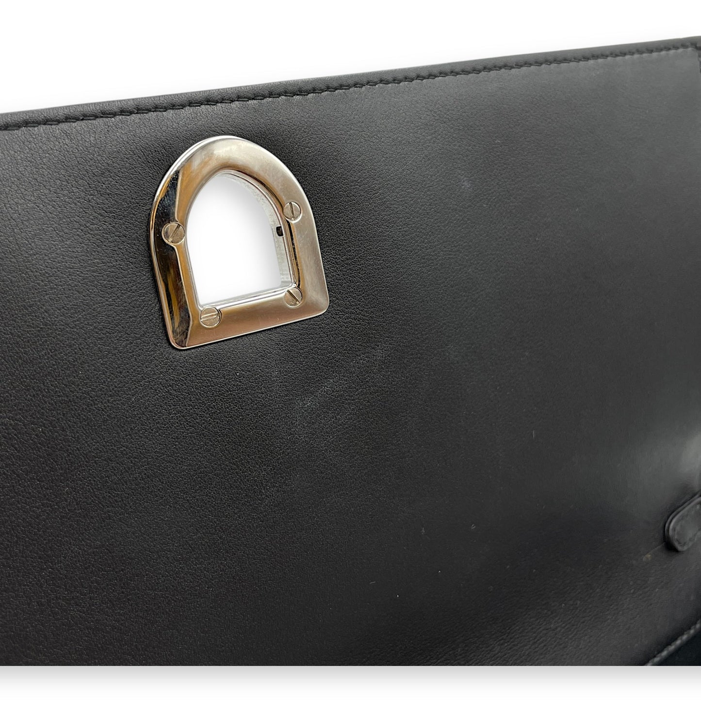 Paradise Diorama (2016) Black Clutch in Calfskin, Silver hardware