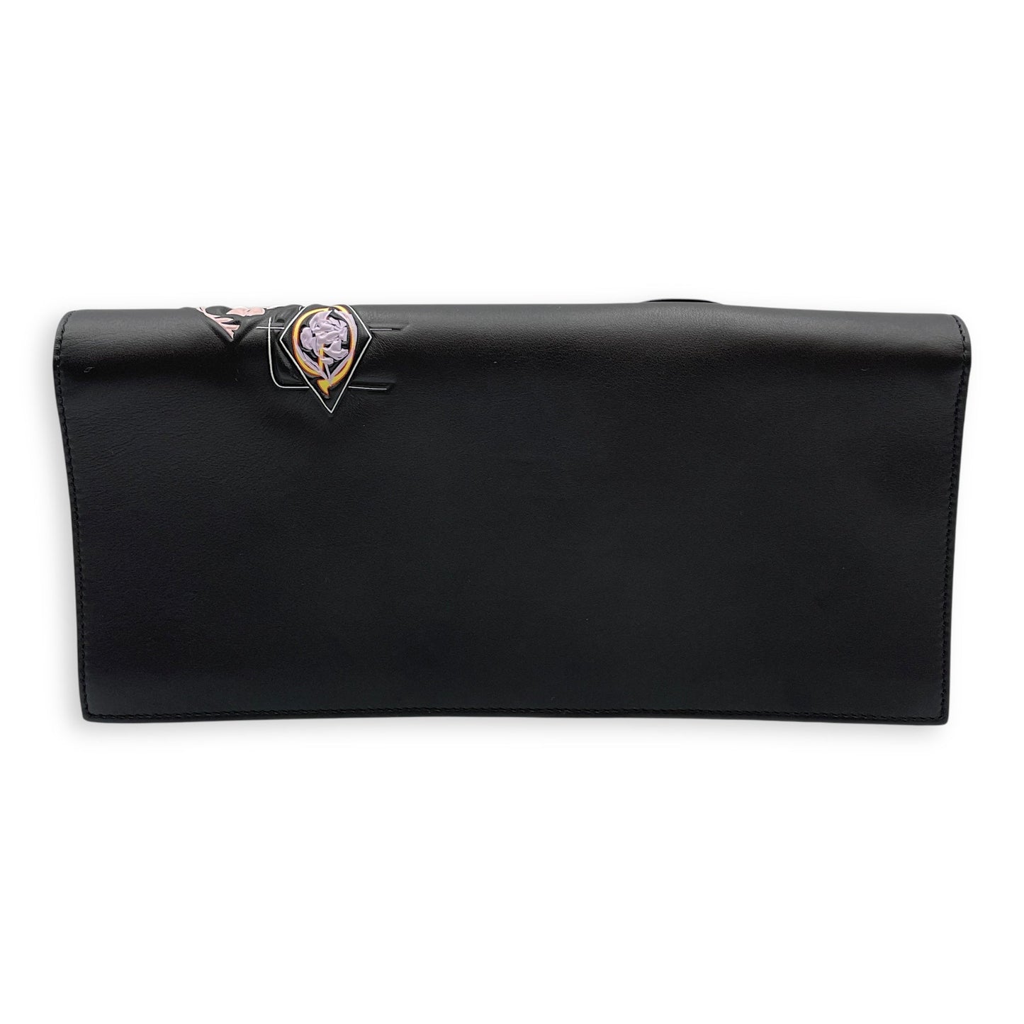 Paradise Diorama (2016) Black Clutch in Calfskin, Silver hardware
