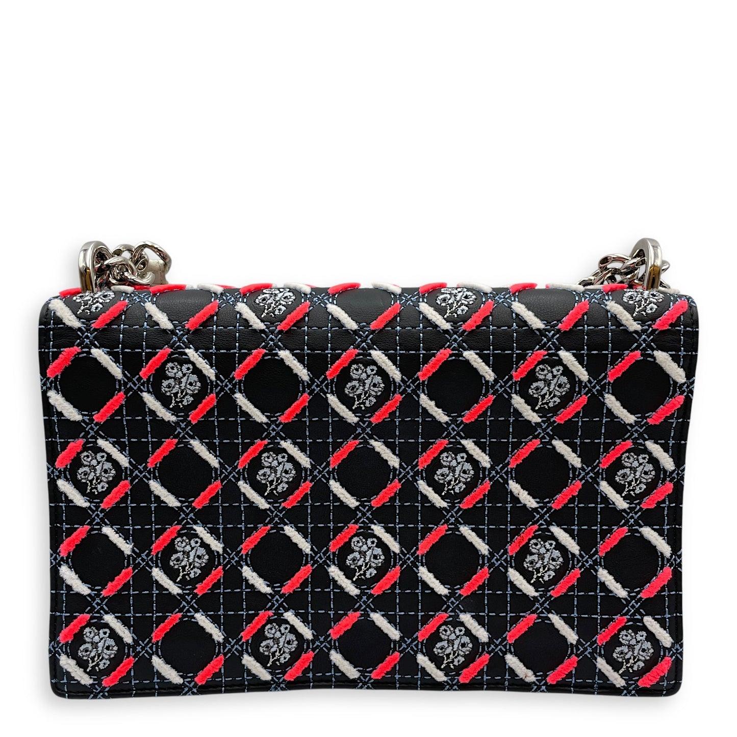 Diorama Multi-Color Shoulder Bag in Calfskin, Silver hardware