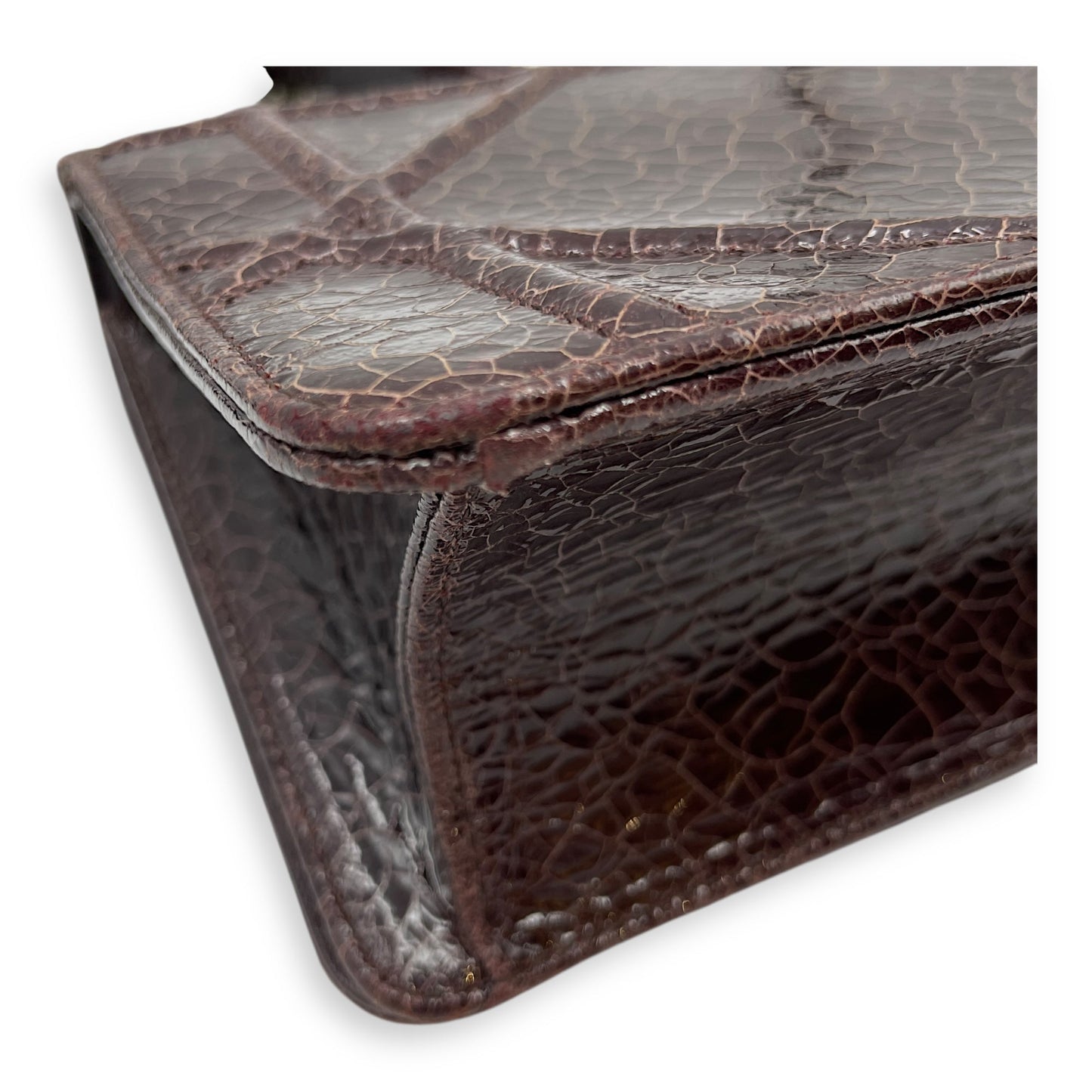 Ceramic Effect Leather Diorma Club Burgundy Crossbody Bag in Calfskin, Silver hardware