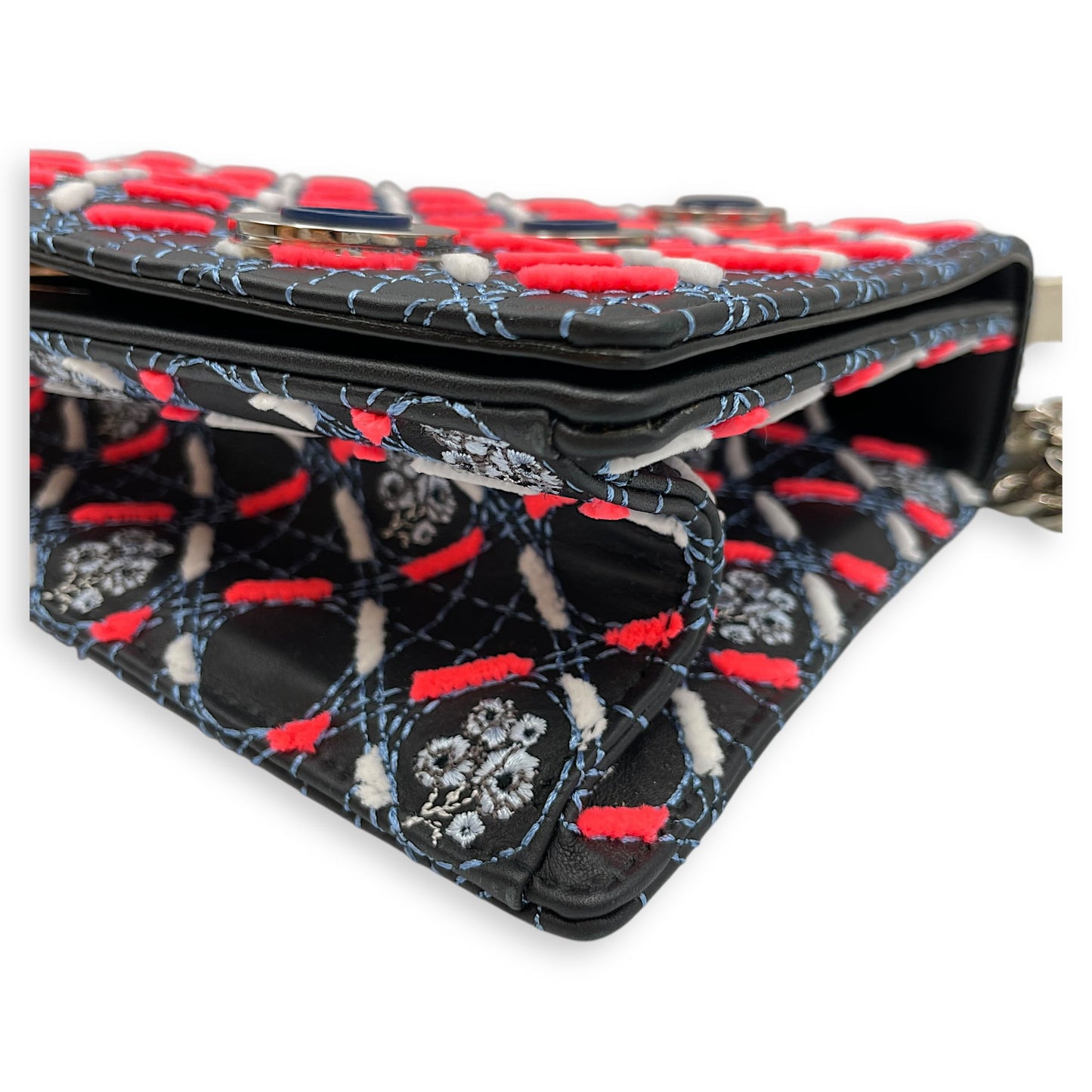 Diorama Multi-Color Shoulder Bag in Calfskin, Silver hardware
