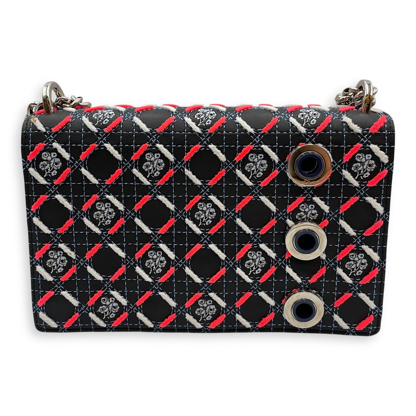 Diorama Multi-Color Shoulder Bag in Calfskin, Silver hardware