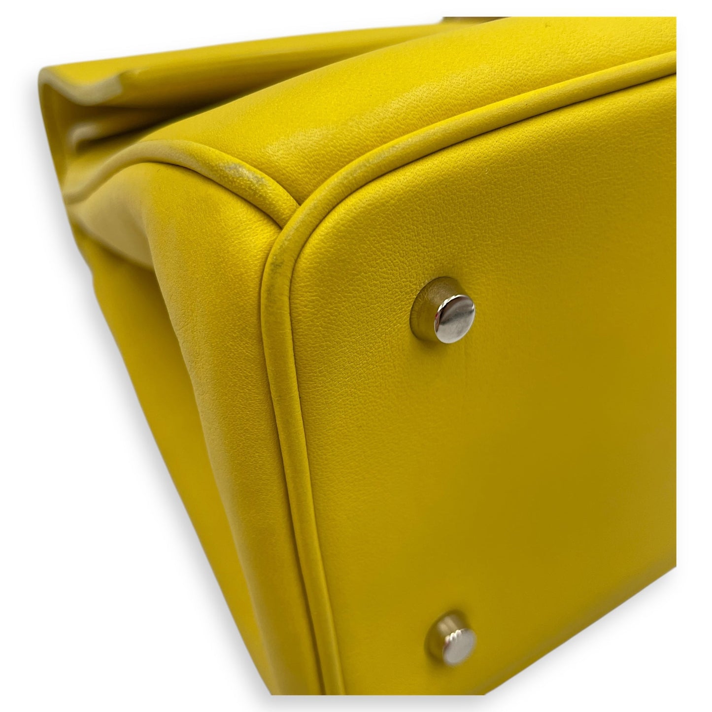 Le Dior Flap Mini Yellow/Pink Crossbody Bag in Calfskin, Silver hardware