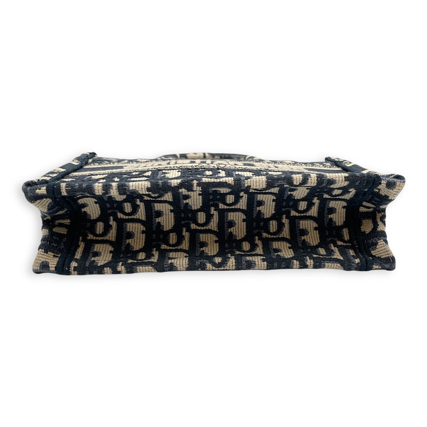 East-West Mini Blue Book Tote in Canvas, Gold hardware
