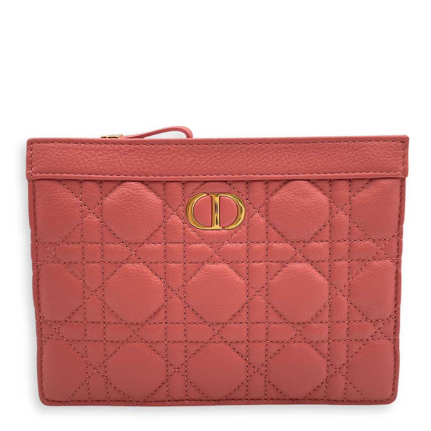 Cannage Caro Pink Shoulder Bag in Lambskin, Gold hardware