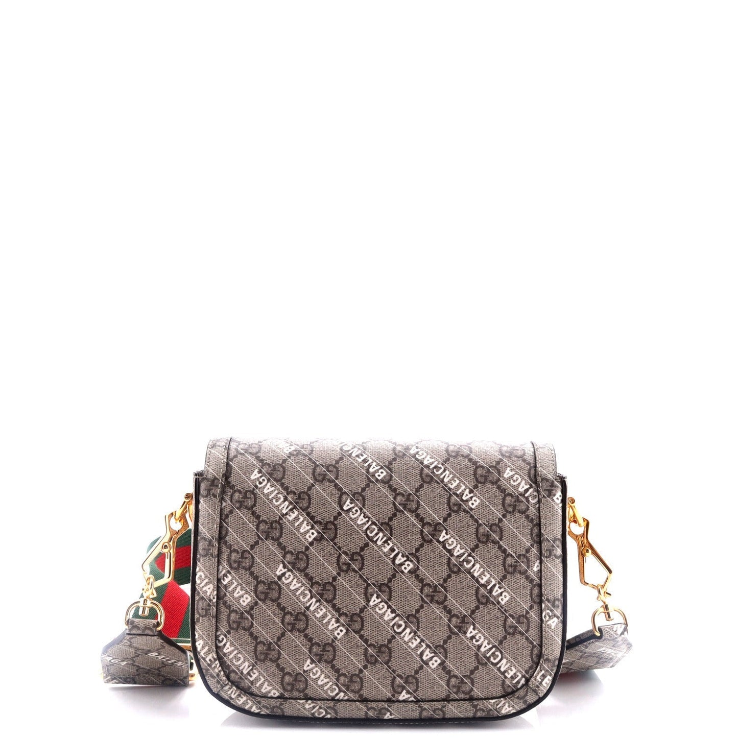 x Balenciaga The Hacker Project Horsebit 1955 Shoulder Bag GG Coated Canvas Mini
