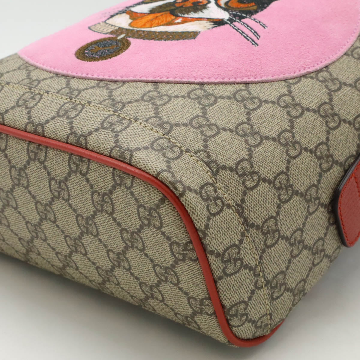 Gucci GG Supreme Bosco Dog Backpack PVC Leather