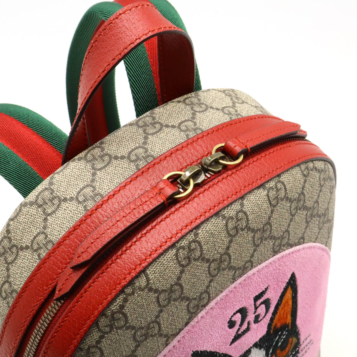 Gucci GG Supreme Bosco Dog Backpack PVC Leather
