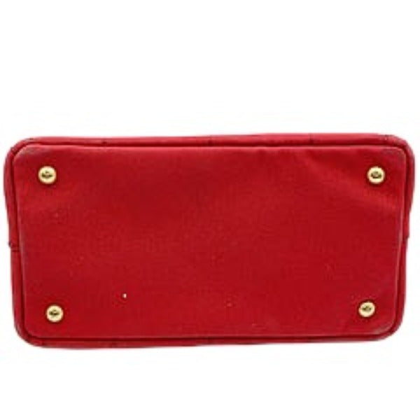 PRADA Tote Bag denim Red Tote Bag canvas Canapa Women Used