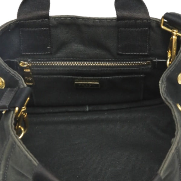 PRADA Tote Bag 1BG439 denim black Tote Bag Canapa mini Women Used