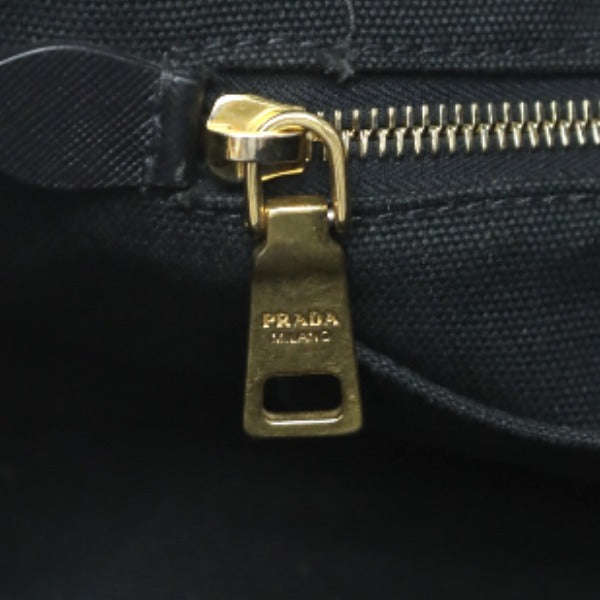 PRADA Tote Bag 1BG439 denim black Tote Bag Canapa mini Women Used