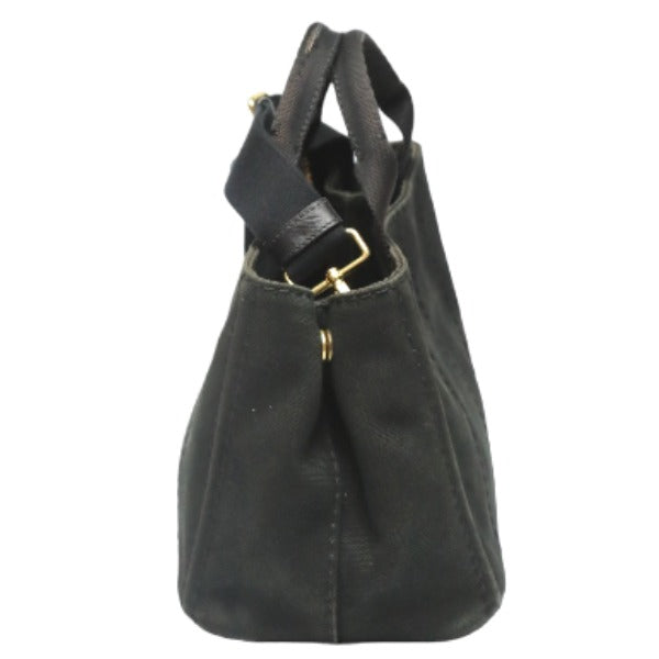 PRADA Tote Bag 1BG439 denim black Tote Bag Canapa mini Women Used