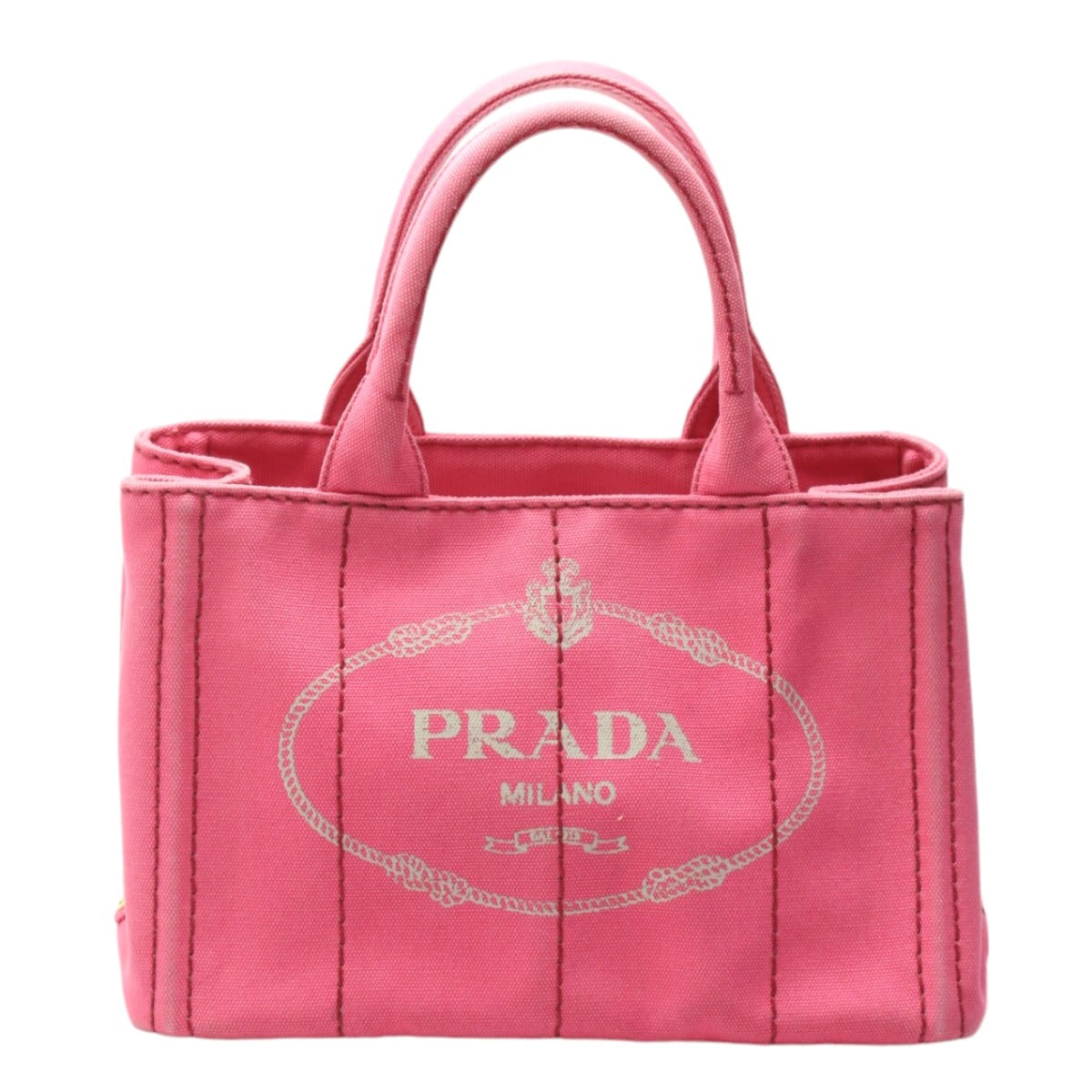 PRADA Tote Bag 1BG439 Cotton canvas pink Tote Bag Cotton canvas Canapa mini Women Used