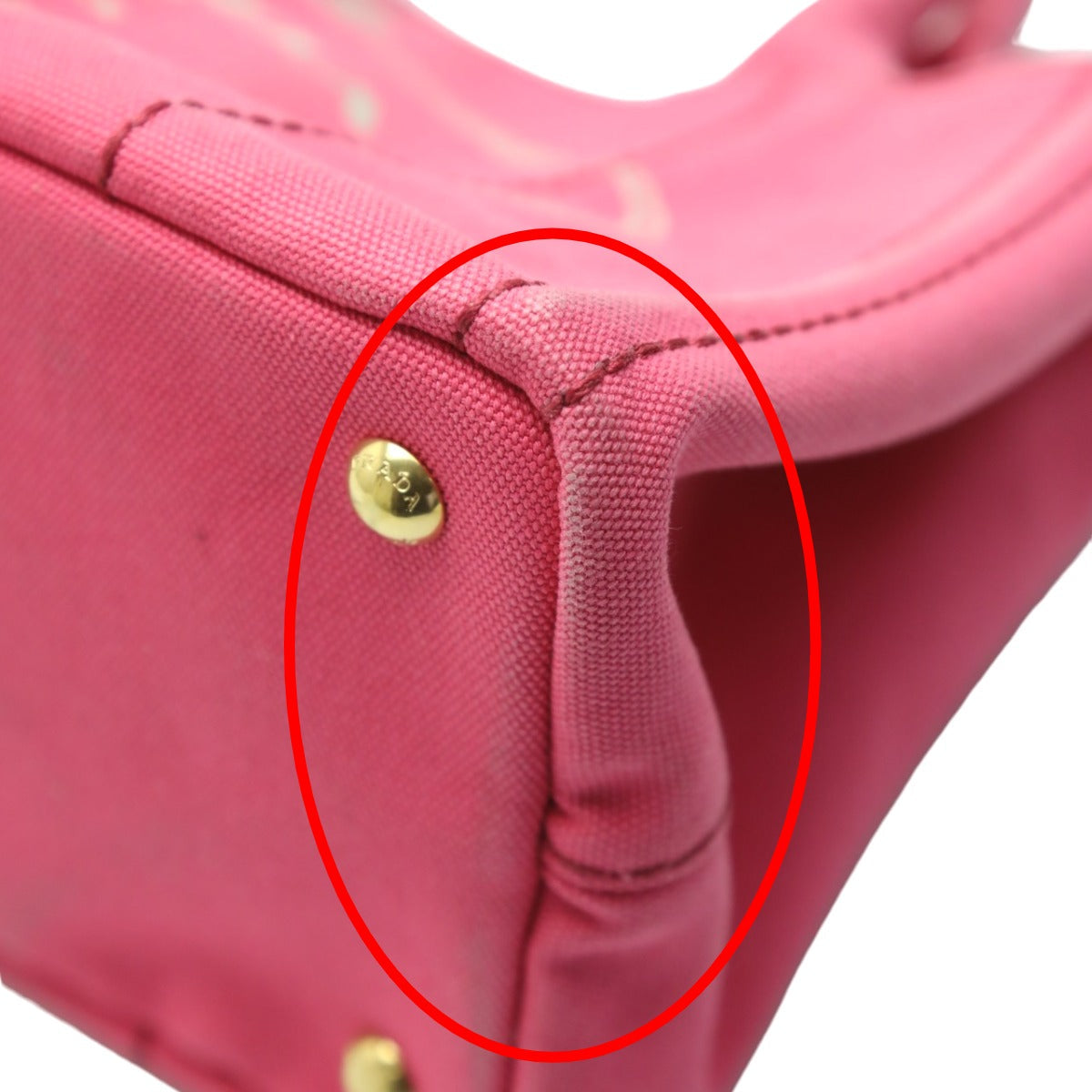 PRADA Tote Bag 1BG439 Cotton canvas pink Tote Bag Cotton canvas Canapa mini Women Used