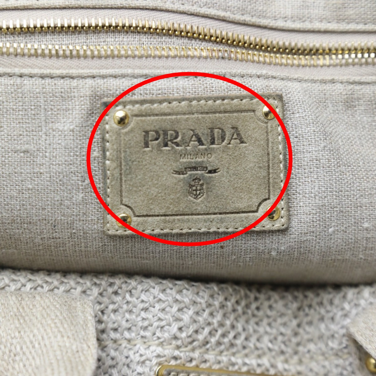 PRADA Tote Bag canvas beige 2WAY bag canvas Canapa Women Used