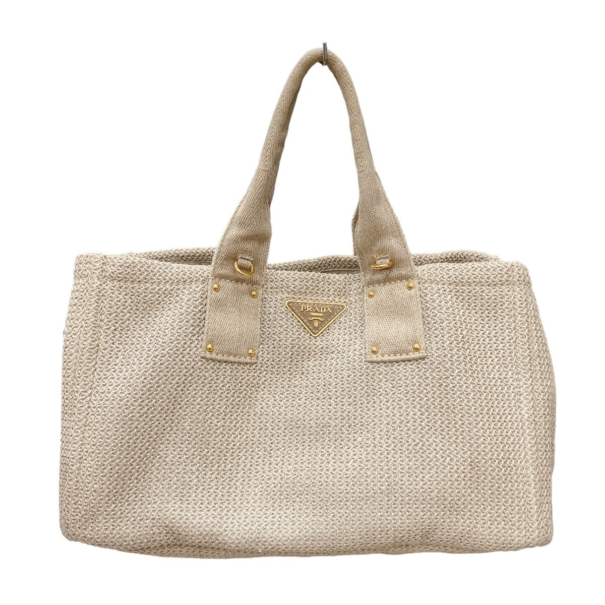 PRADA Tote Bag canvas beige 2WAY bag canvas Canapa Women Used