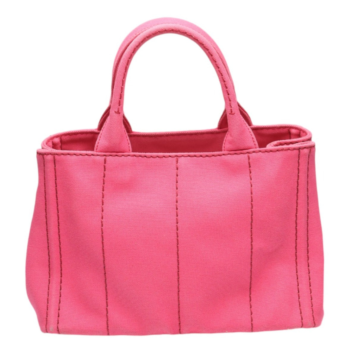 PRADA Tote Bag 1BG439 denim Fusha pink 2 way bag Canapa Women Used