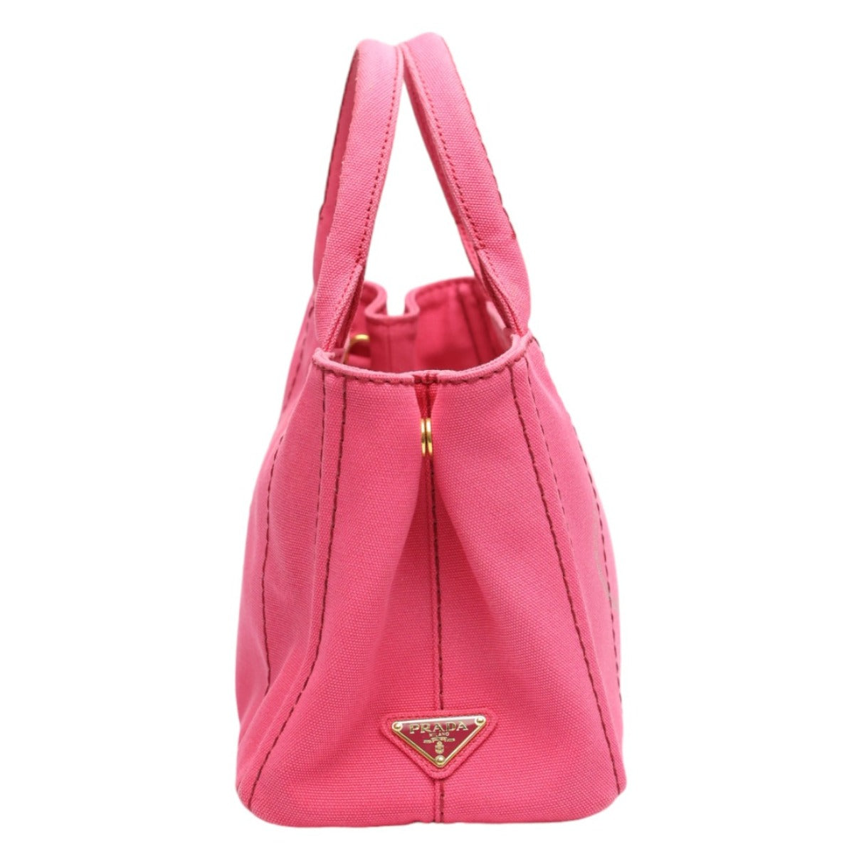 PRADA Tote Bag 1BG439 denim Fusha pink 2 way bag Canapa Women Used