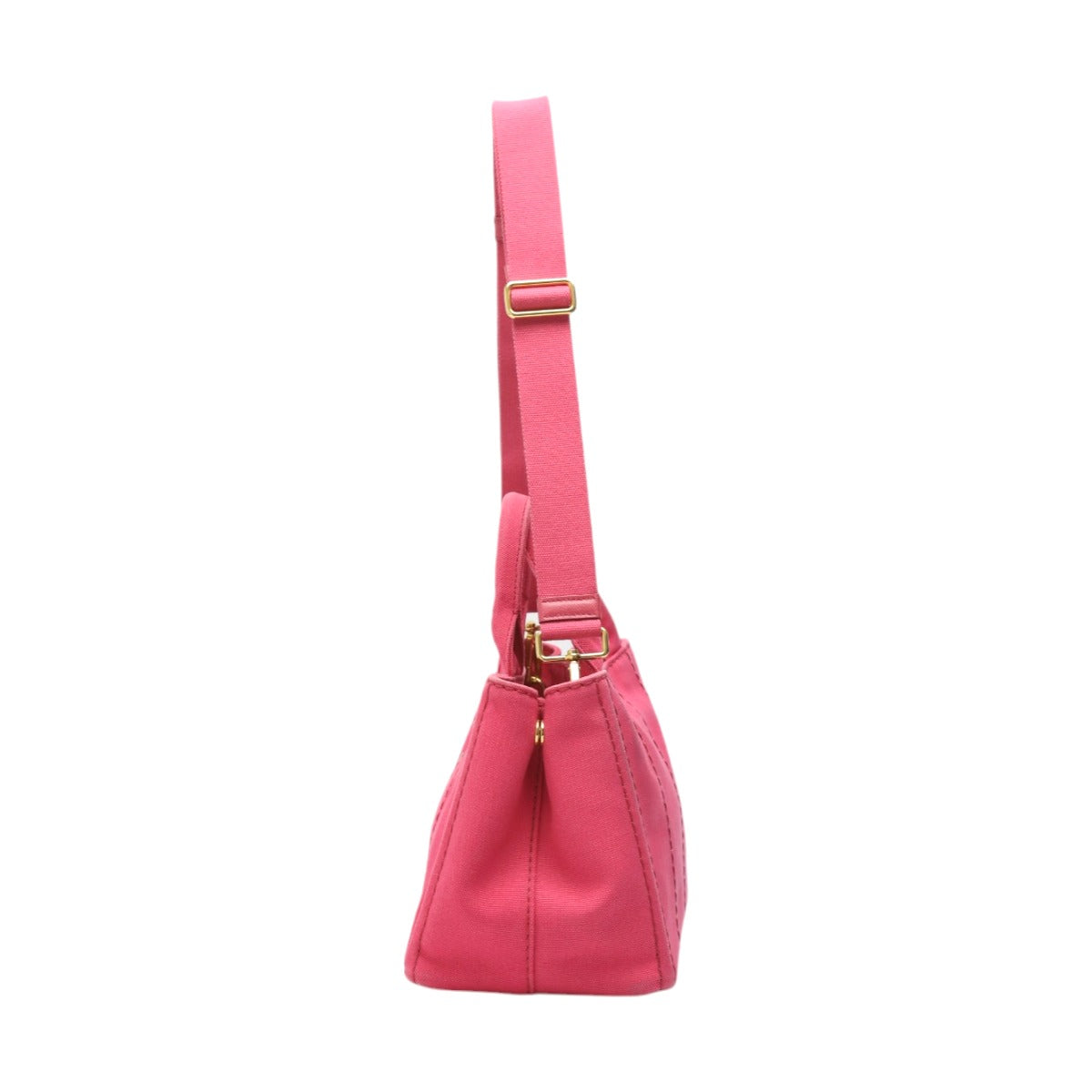 PRADA Tote Bag B2439G Cotton denim pink Tote Bag canvas Canapa Women Used