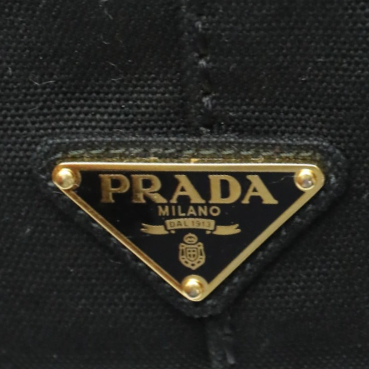 PRADA Tote Bag 1BG642 canvas black 2WAY bag Shoulder Bag Kanapa GM Women Used