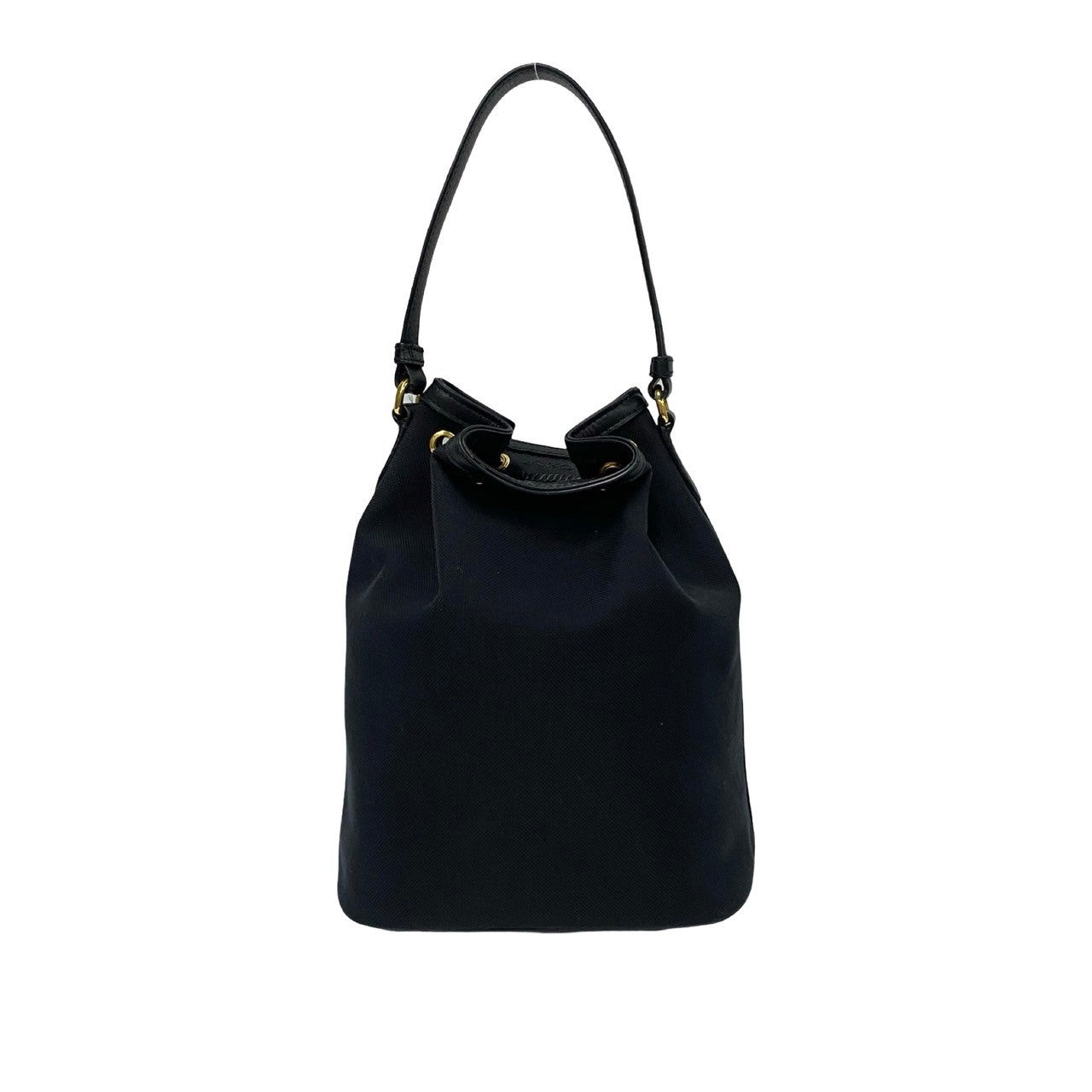 PRADA Shoulder Bag leather black duet