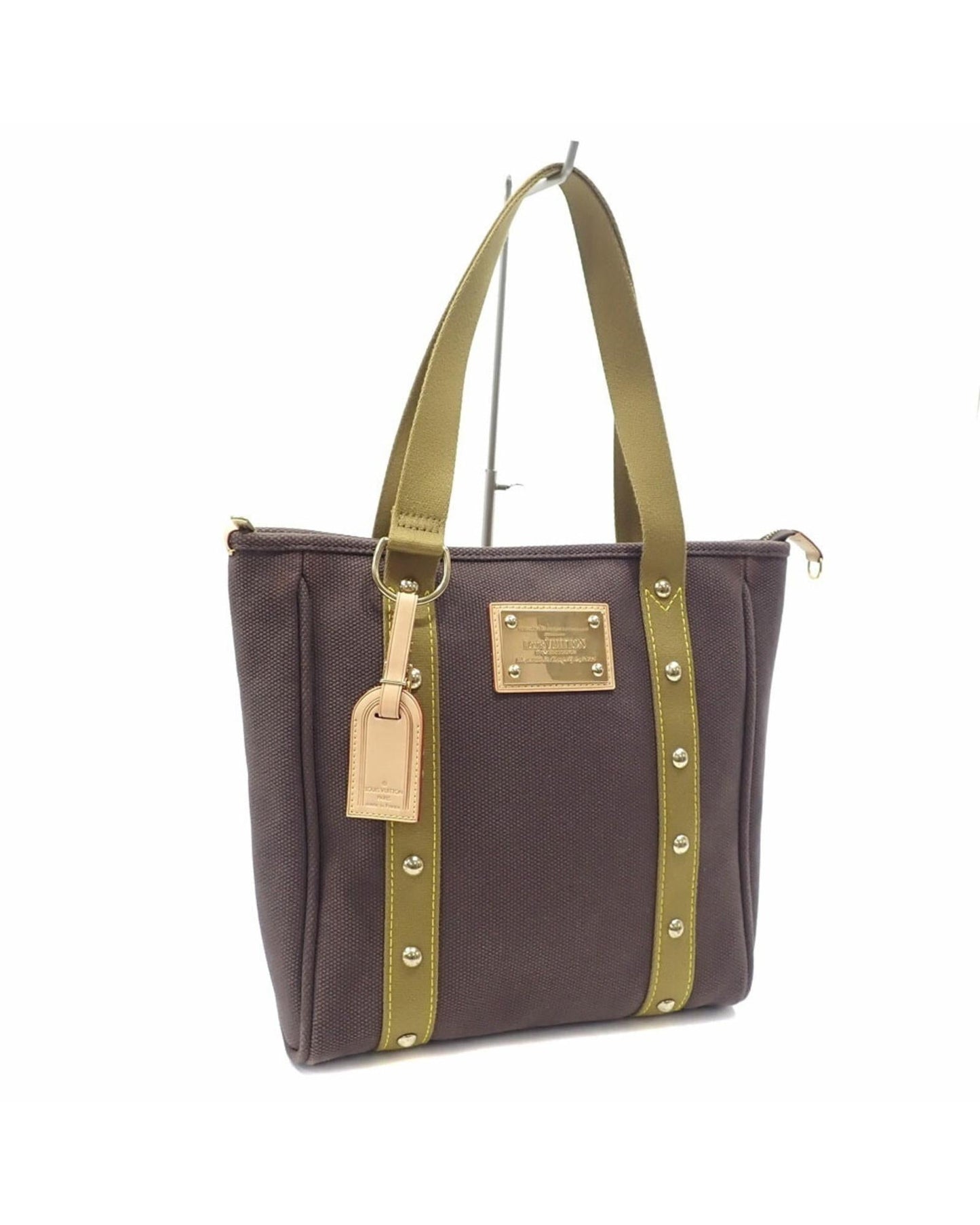 Canvas Tote Bag with Name Tag and Minor Wear
