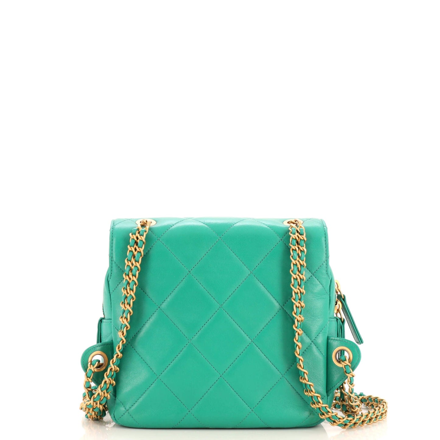 Chain Melody Flap Backpack Quilted Lambskin Small