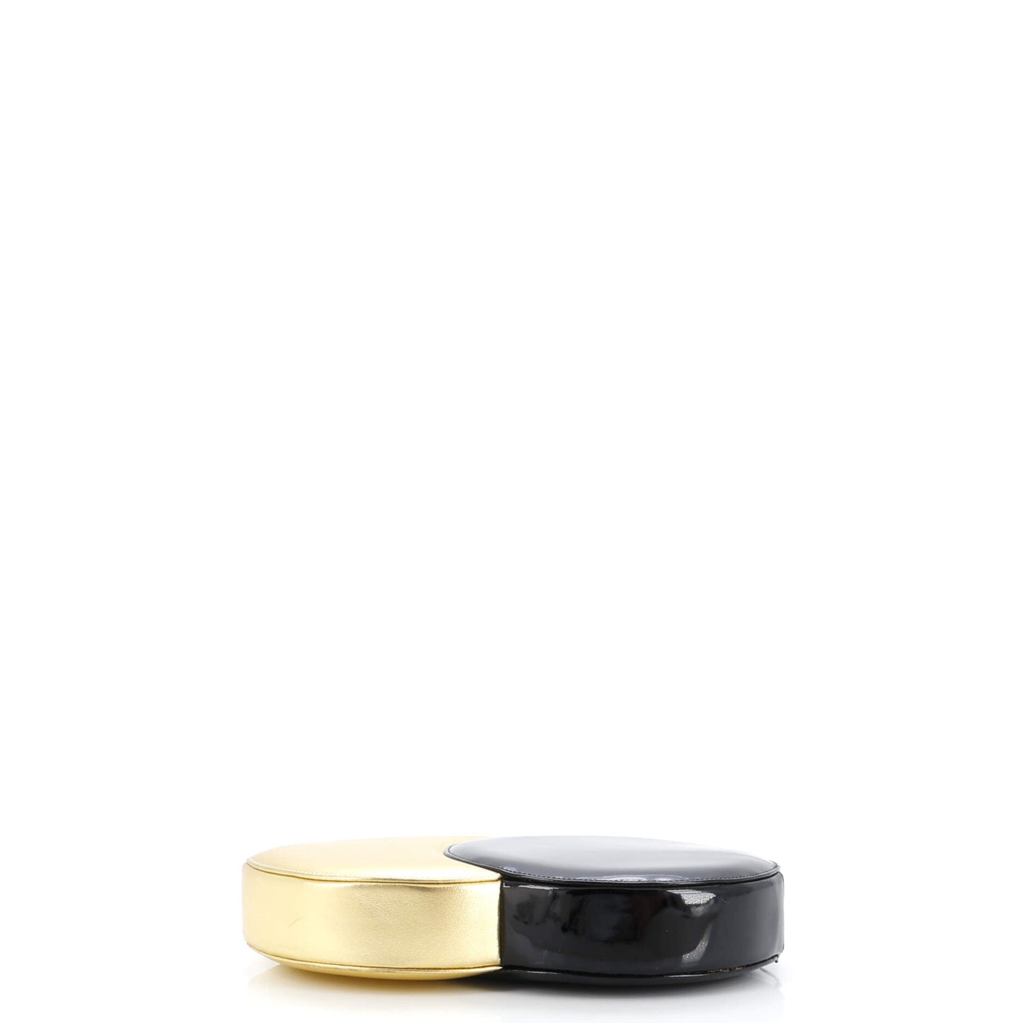 Kisslock Double Circle Clutch Lambskin with Patent