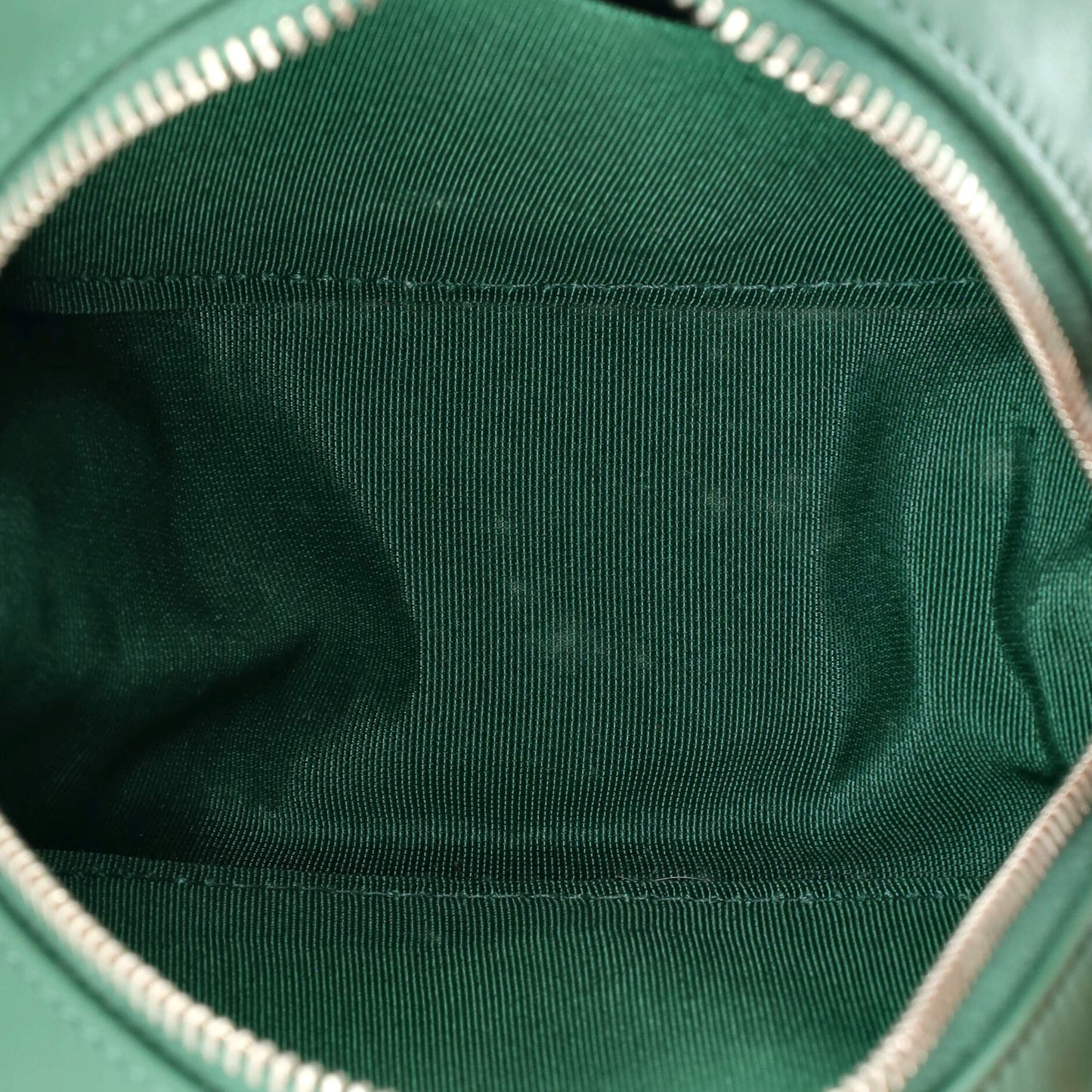 Round Clutch with Chain Quilted Lambskin Mini