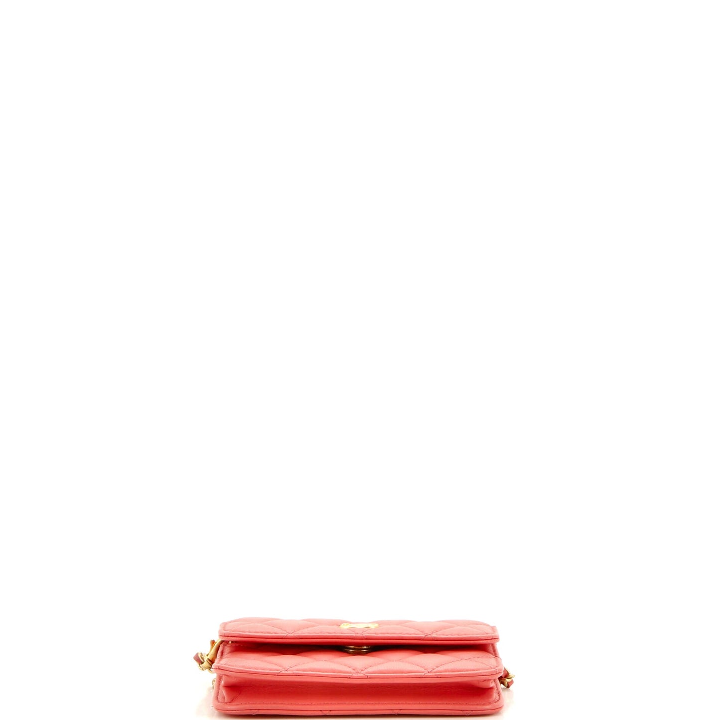 Pearl Crush Flap Clutch with Chain Quilted Lambskin Mini