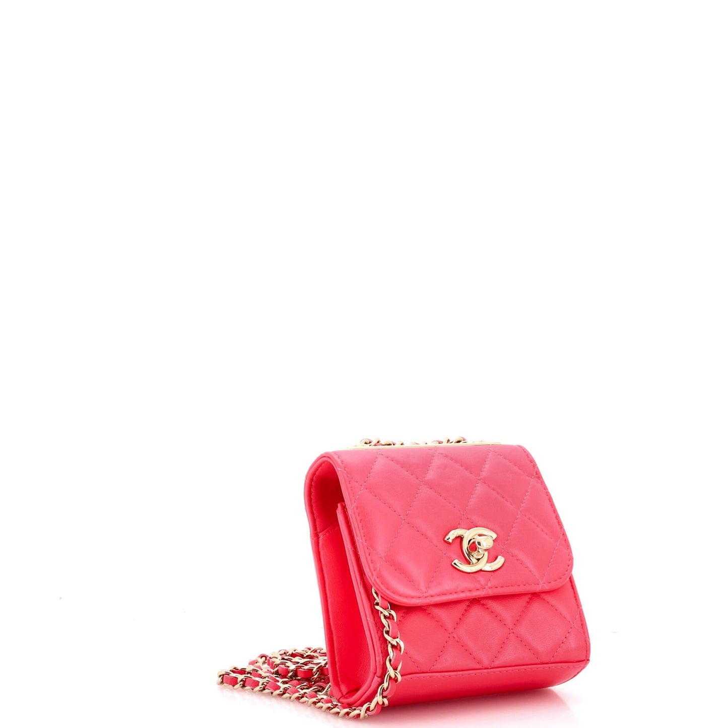 Trendy CC Clutch with Chain Quilted Lambskin Small