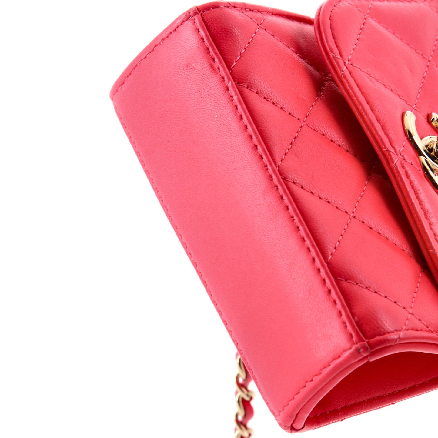Trendy CC Clutch with Chain Quilted Lambskin Small