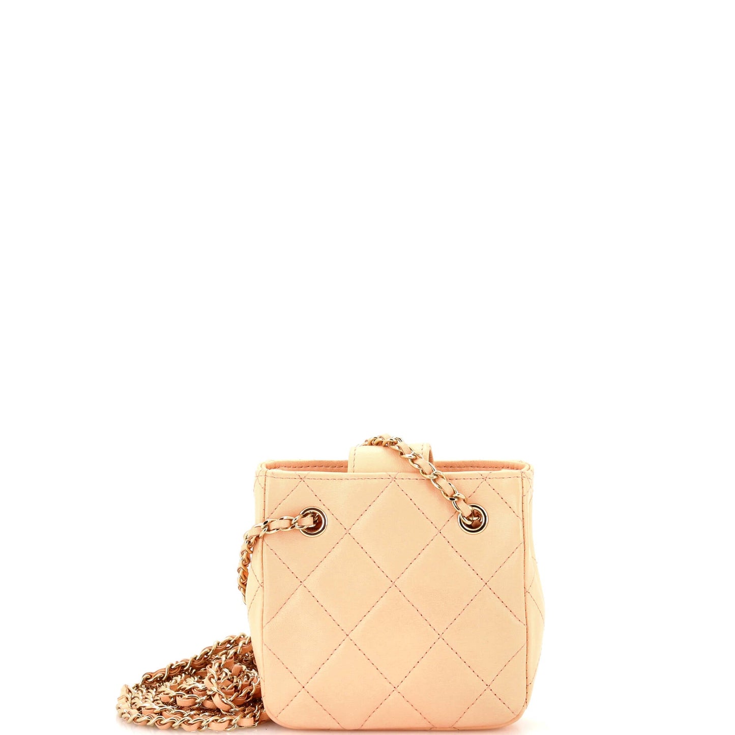 CC Square Clutch with Chain Quilted Lambskin Mini