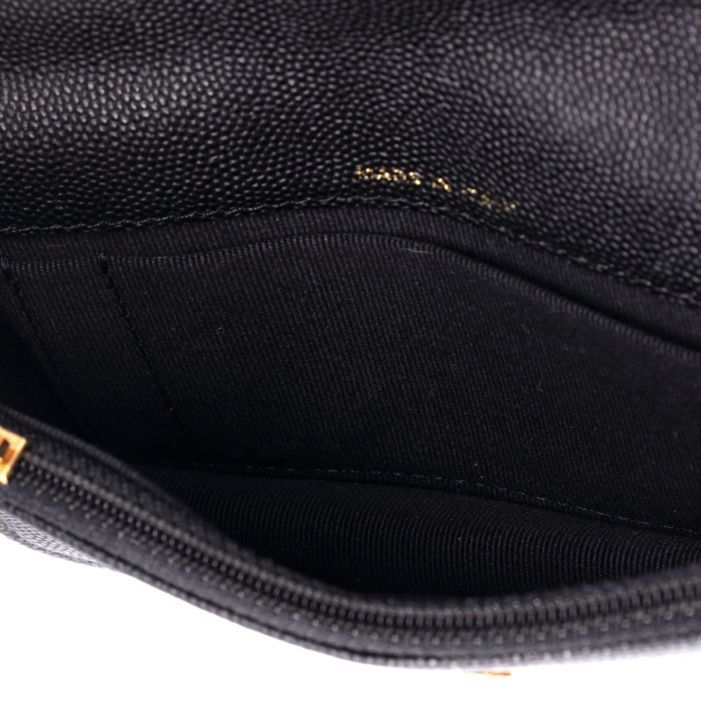 Pocket Twins Clutch with Chain Quilted Caviar