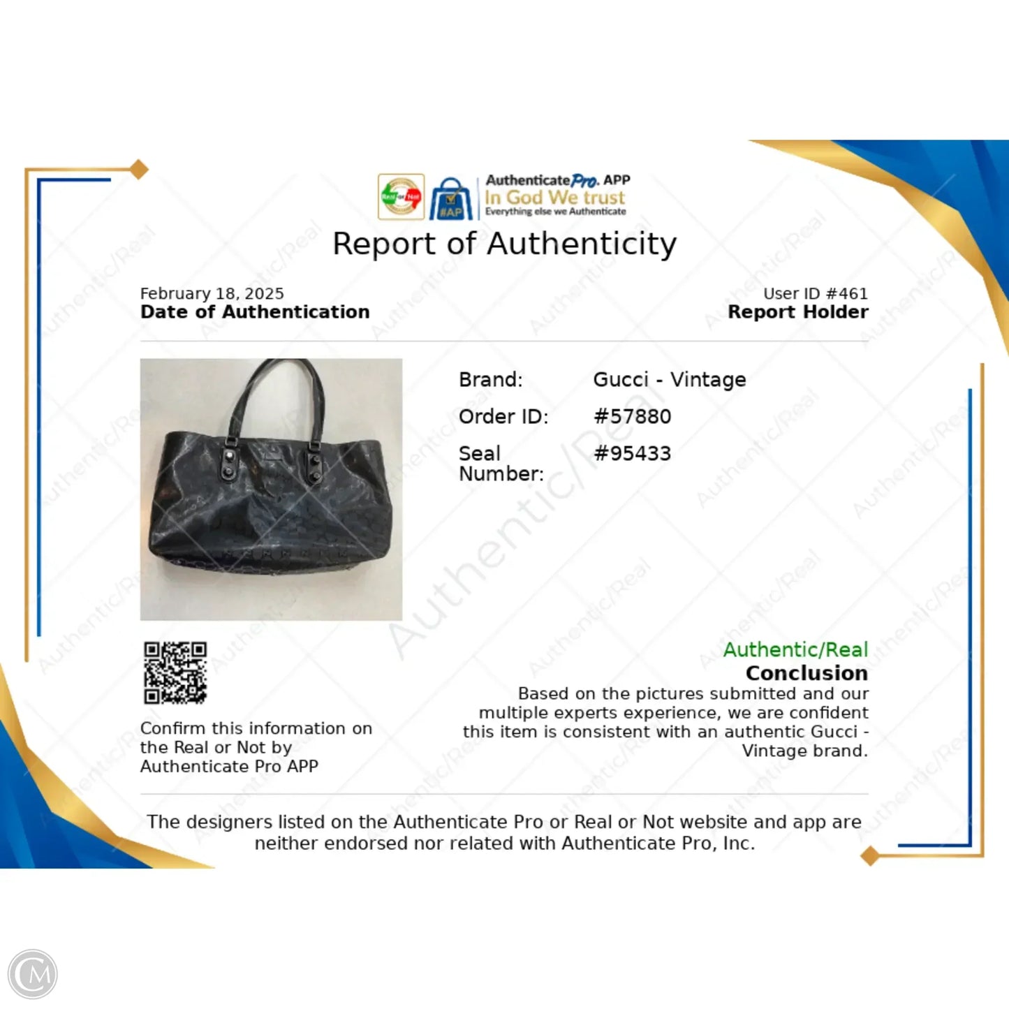 Tote Luxury Designer By Gucci, Size: Medium