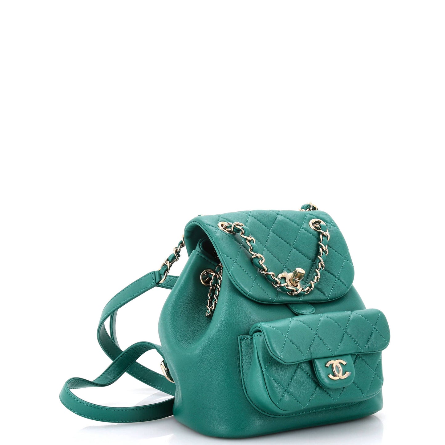 Duma Drawstring Backpack Quilted Leather Small
