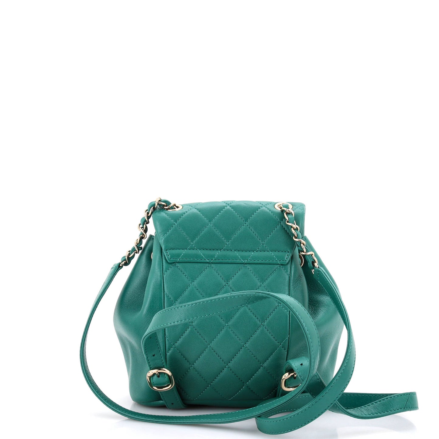 Duma Drawstring Backpack Quilted Leather Small