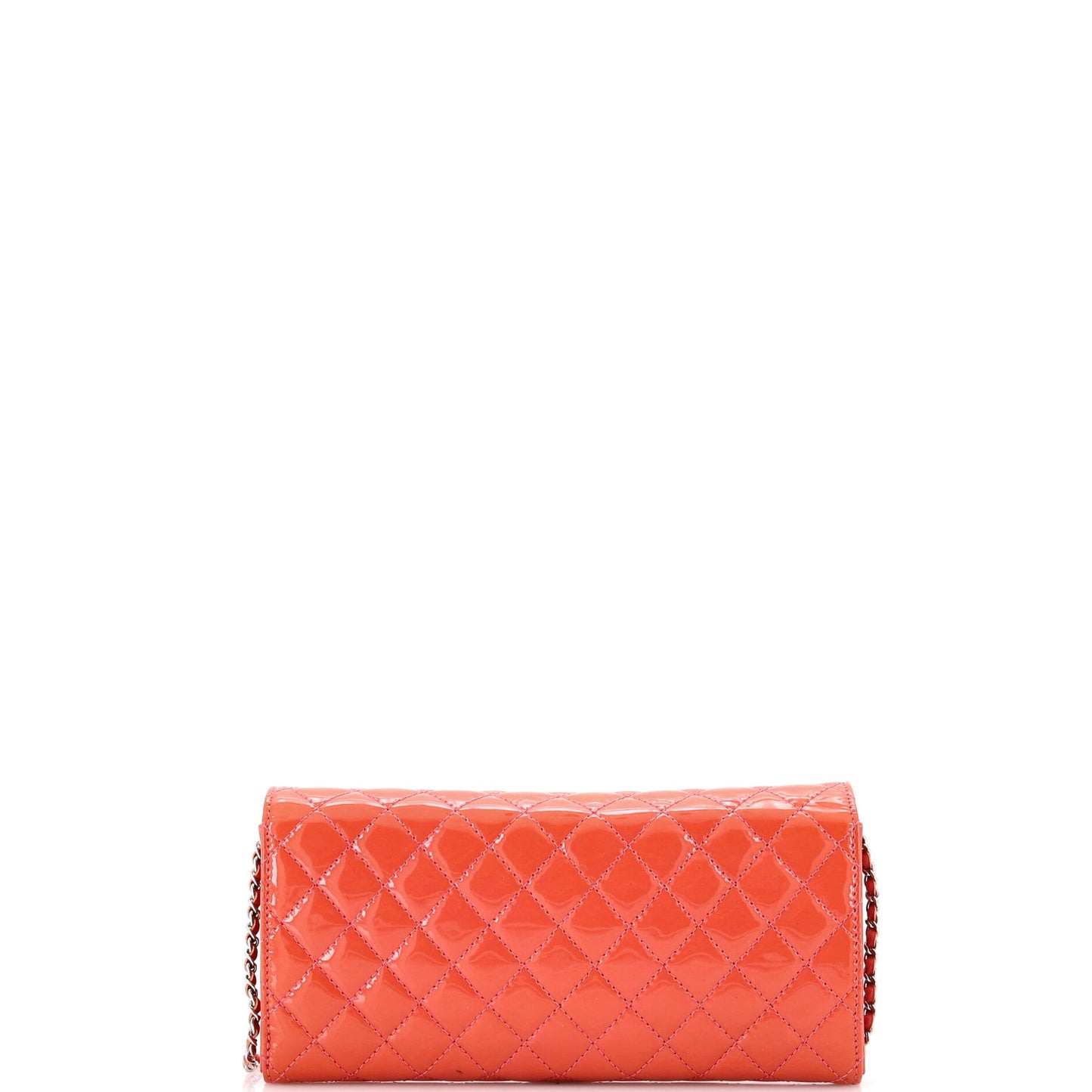 Brilliant Wallet on Chain Clutch Quilted Patent East West