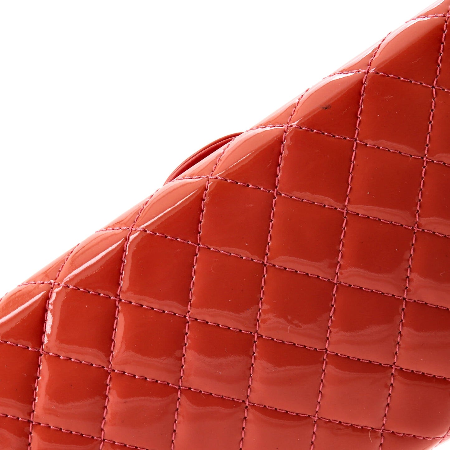 Brilliant Wallet on Chain Clutch Quilted Patent East West