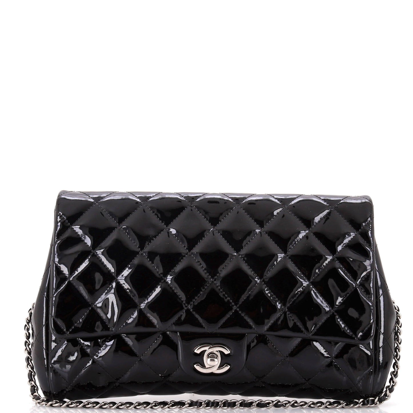 Clutch with Chain Quilted Patent