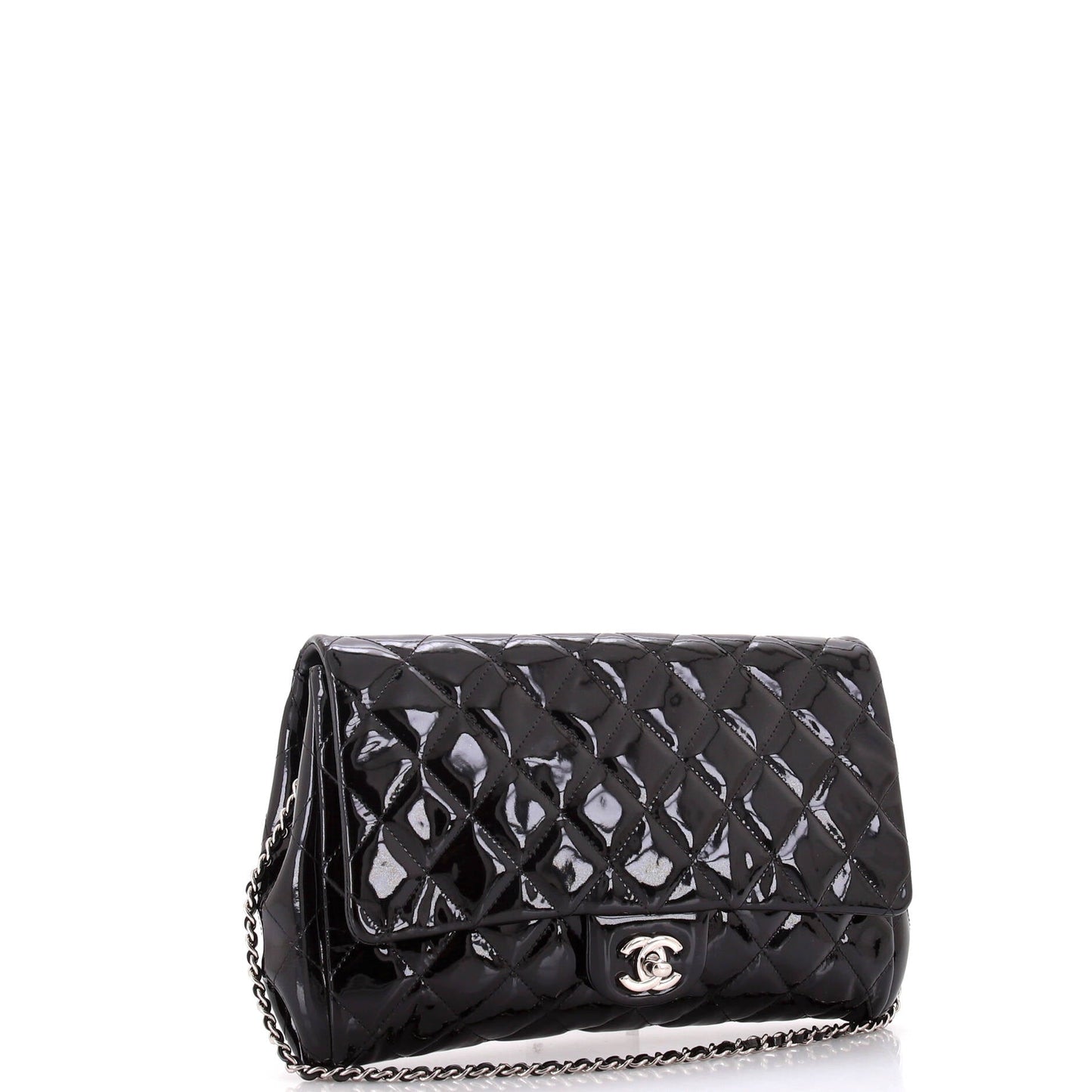 Clutch with Chain Quilted Patent