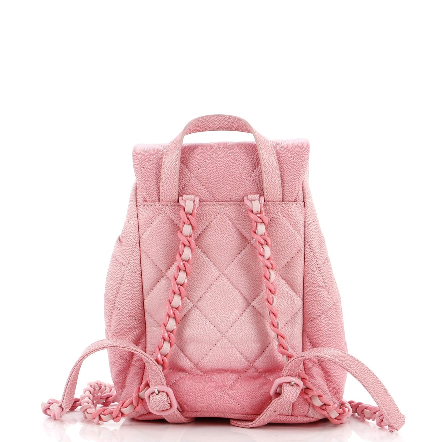 CC Flap Drawstring Backpack Quilted Ombre Caviar Mini