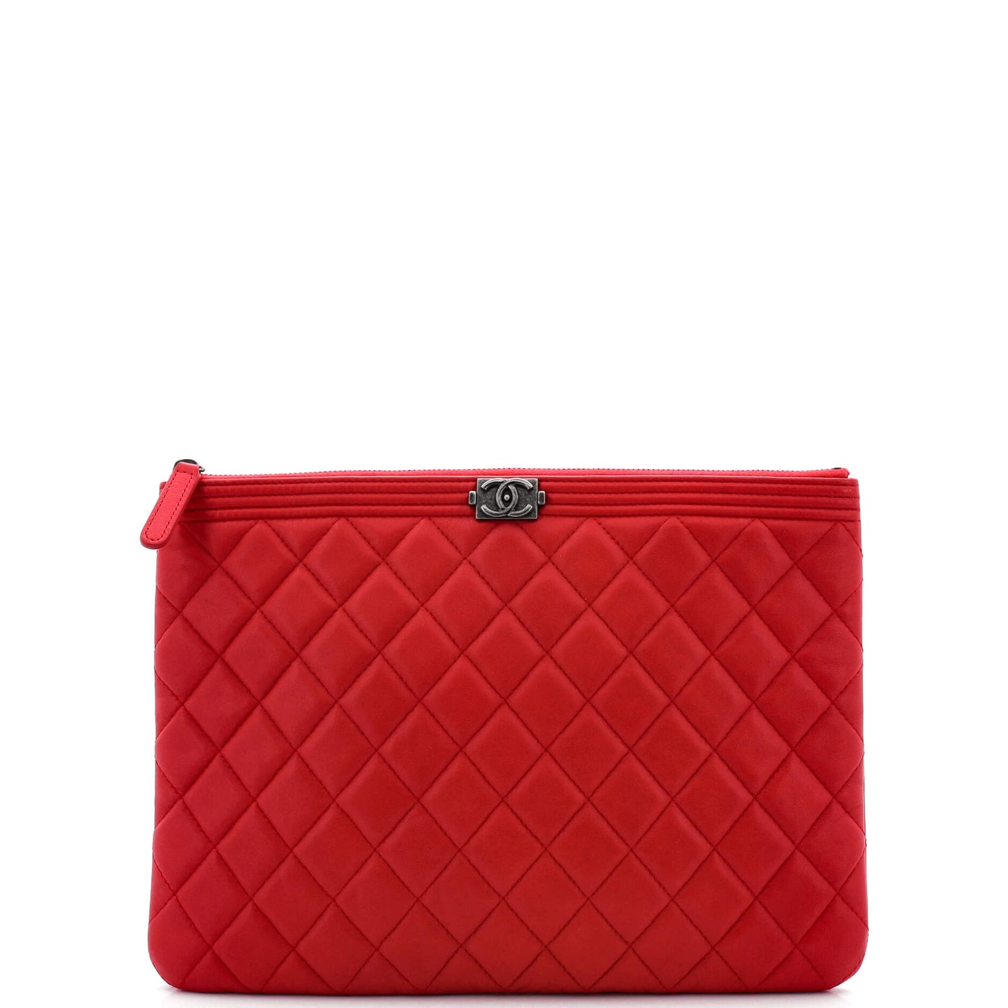 Boy O Case Clutch Quilted Lambskin Medium