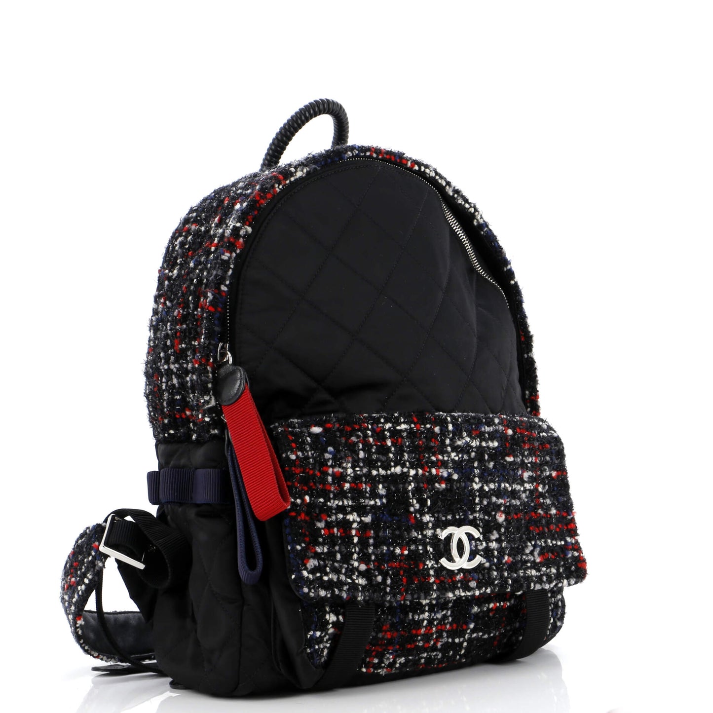 Astronaut Essentials Backpack Quilted Nylon with Tweed Medium