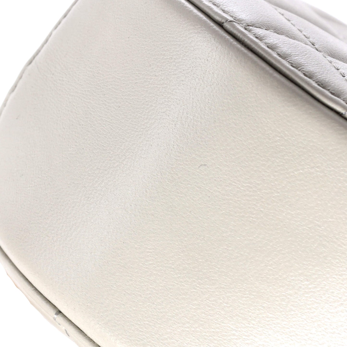 Pearl Crush Round Clutch with Chain Quilted Lambskin