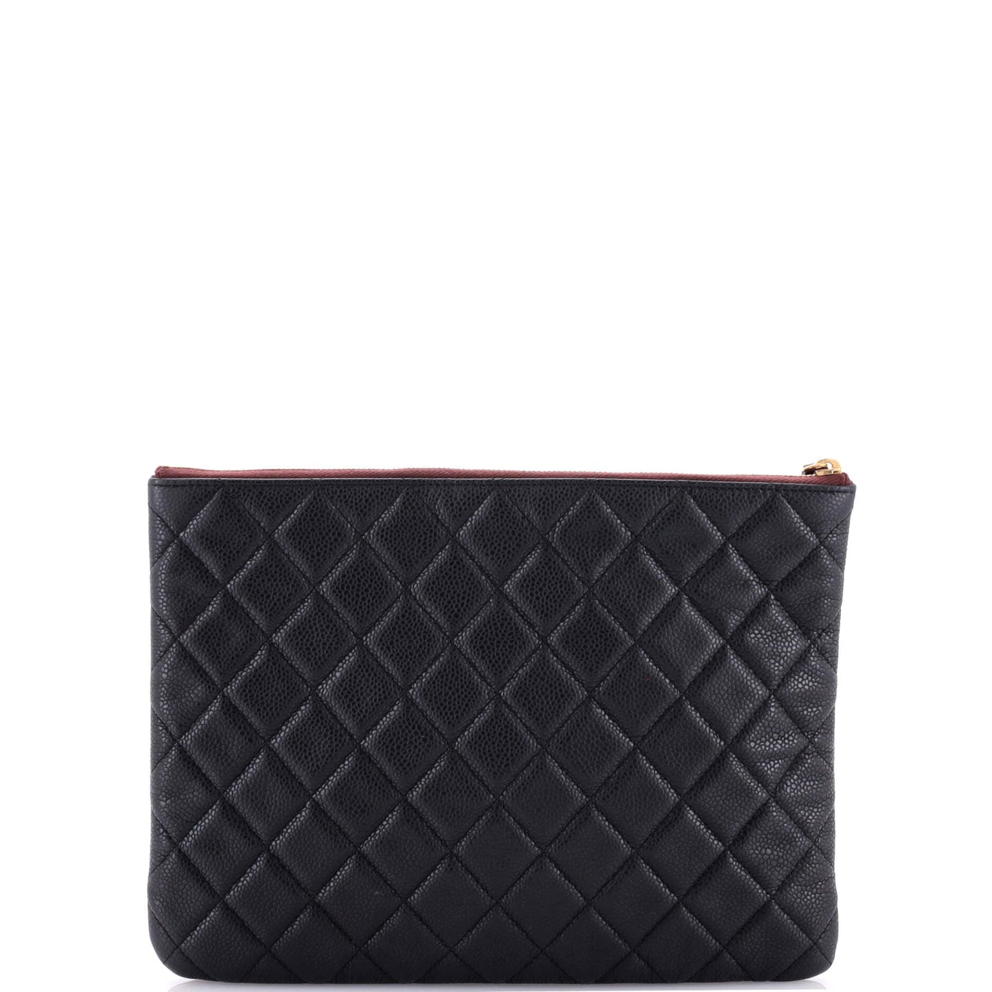 O Case Clutch Quilted Caviar Medium