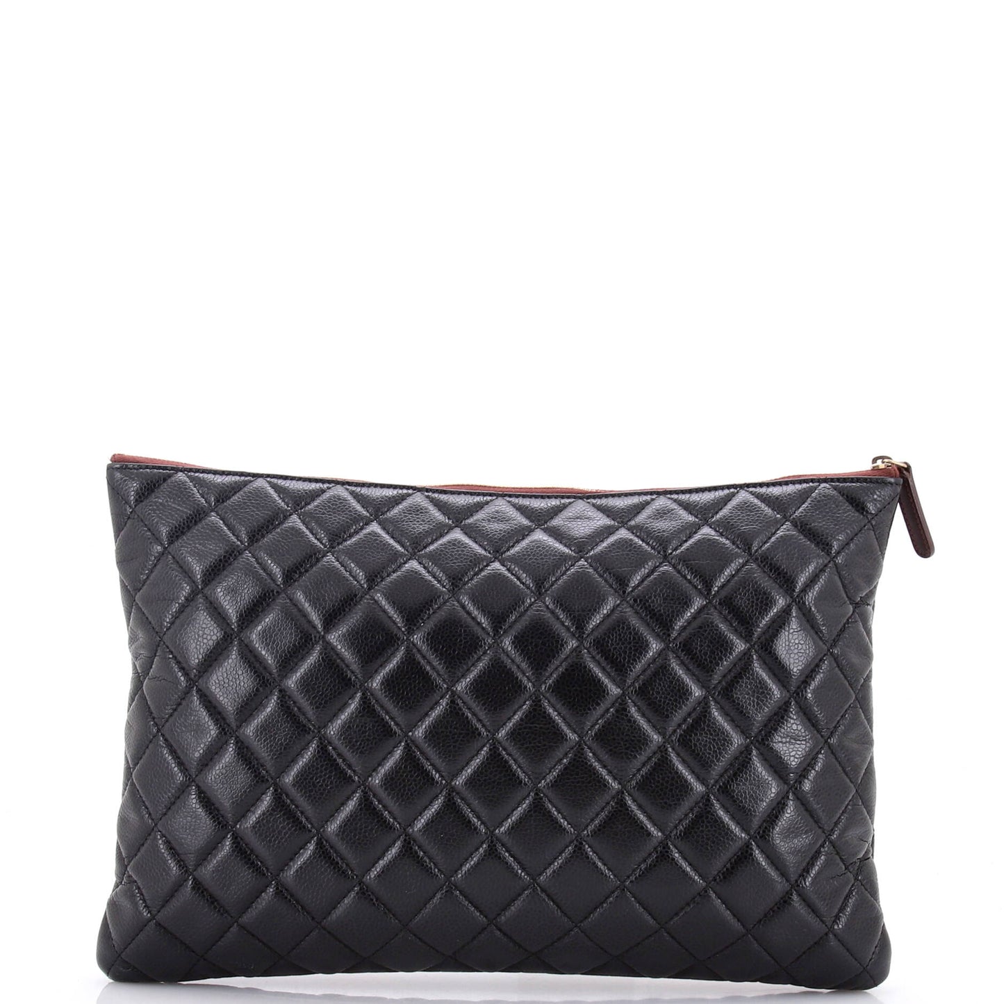 O Case Clutch Quilted Caviar Large