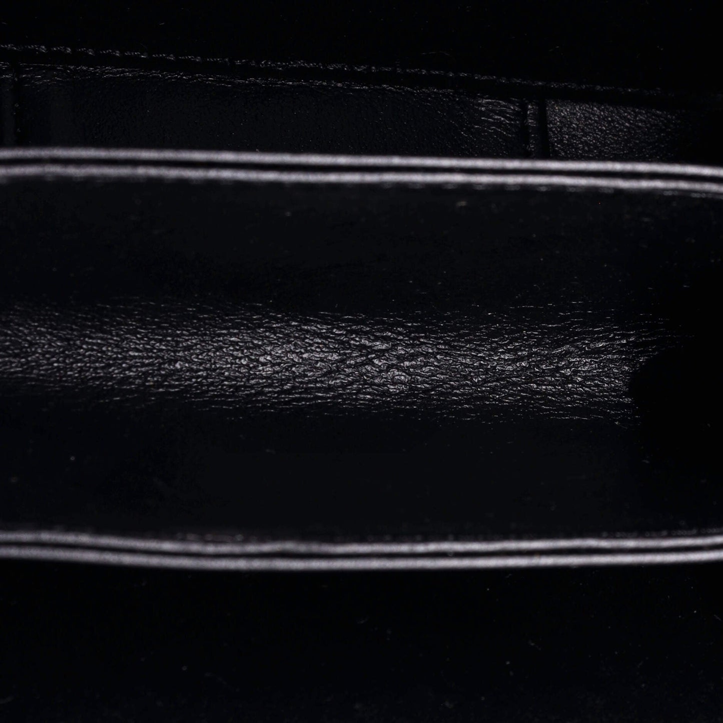 So Black Zip Around Vanity Clutch with Chain Strass Embellished Satin with Leather