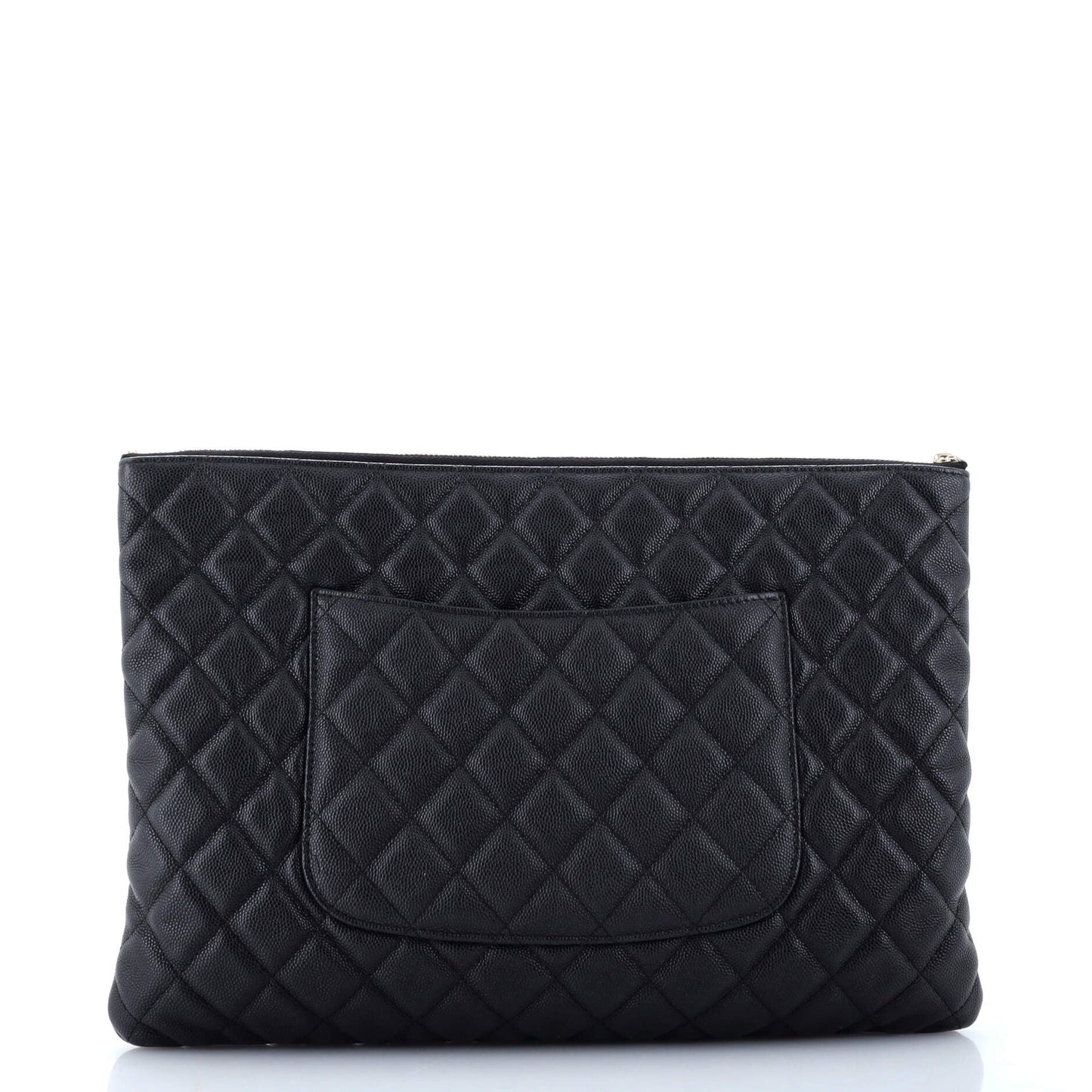O Case Clutch Quilted Caviar Large