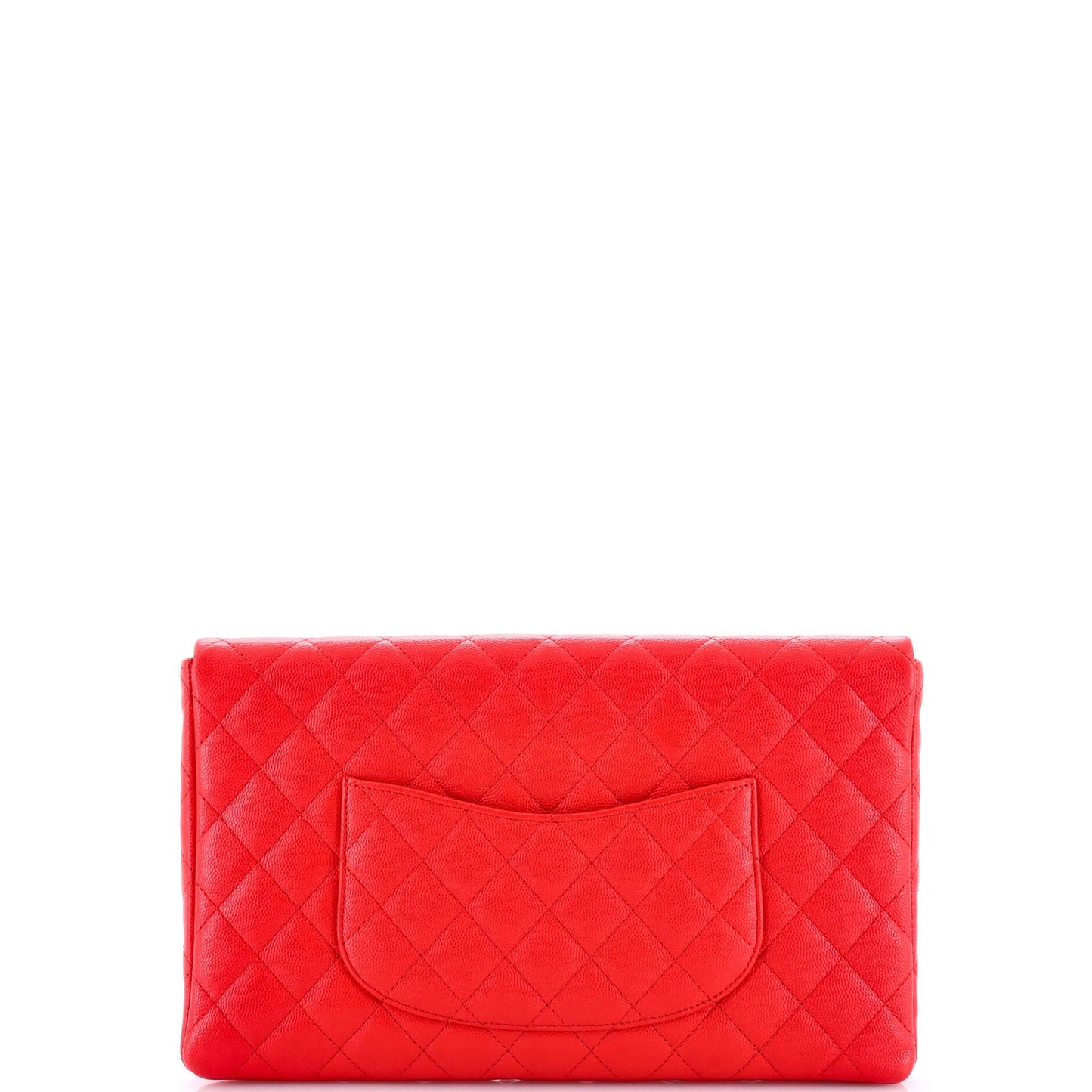 Classic Flap Clutch Quilted Caviar